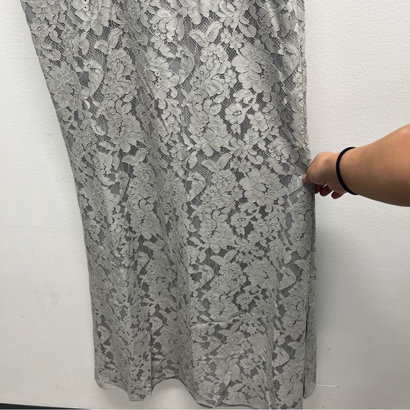 Belsoie Long V-neck Lace Bridesmaid Dress - Picture 6 of 10